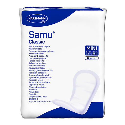 SAMU Wöchnerinnen Vorlagen Classic mini 6,5x22 cm