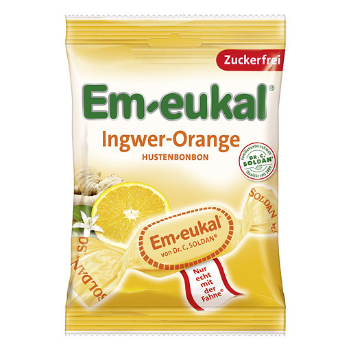 EM-EUKAL Bonbons Ingwer Orange zuckerfrei