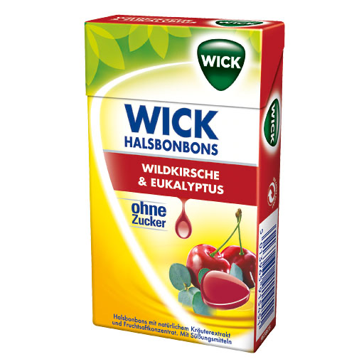 WICK Wildkirsche & Eukalyptus Bonbons o.Zucker