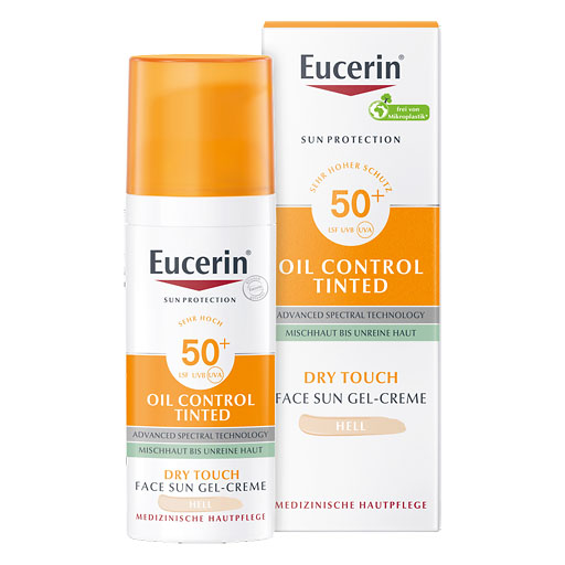 EUCERIN Sun Oil Control tinted Creme LSF 50+ hell