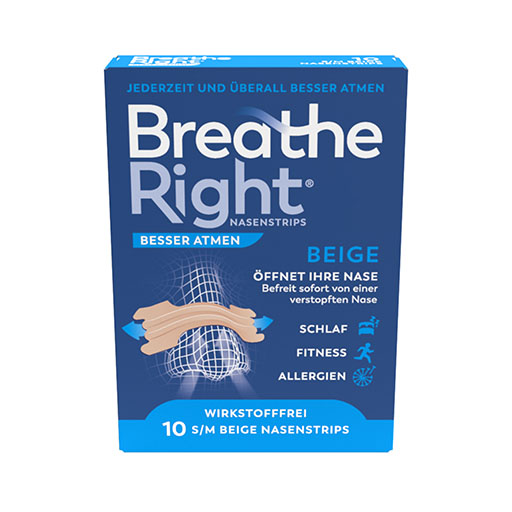 BESSER Atmen Breathe Right Nasenpfl.normal beige