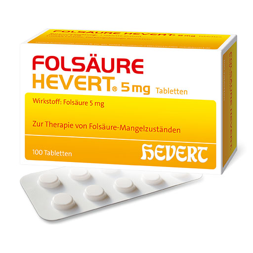 FOLSÄURE HEVERT 5 mg Tabletten