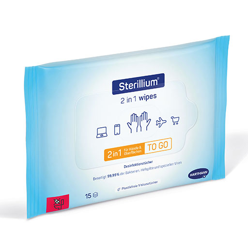 STERILLIUM 2in1 wipes Hand- u.Flächendesinfektion