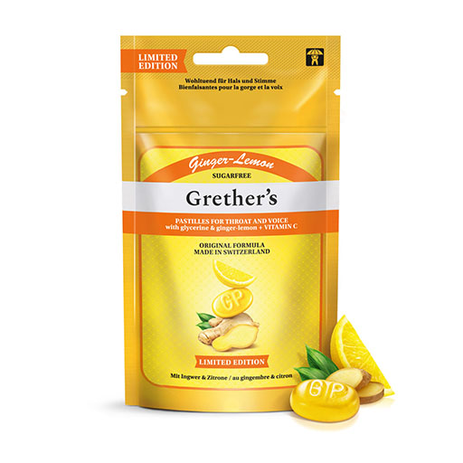 GRETHERS Ginger Lemon zuckerfrei Past.Beutel Ref.